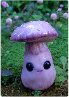 Collectible Miniature: Mushroom Being 12 - Iridescent Pastel | Fungus Art Doll