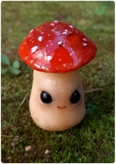 Collectible Miniature: Mushroom Being 02 - Amanita | Fungus Art Doll on internet