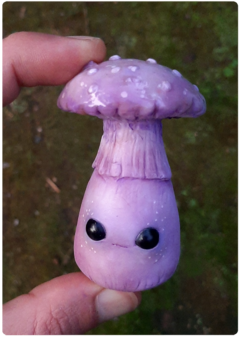 Collectible Miniature: Mushroom Being 03 - Iridescent Pastel | Fungus Art Doll on internet