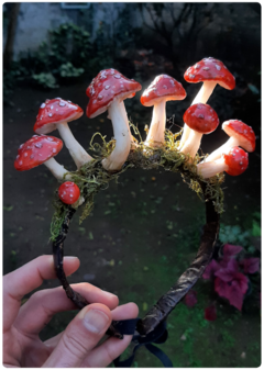 Coroa de Cogumelos - Tiara Visionária Amanita Muscaria - comprar online