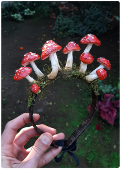 Mushroom Crown - Visionary Amanita Muscaria Tiara on internet