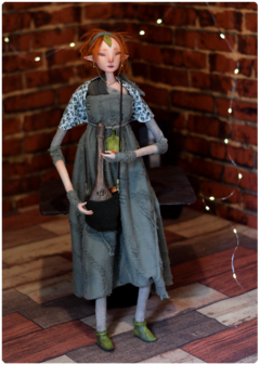 Niiv, the Storyteller - Art Doll Sculpture | Elven Dreams Collection - buy online