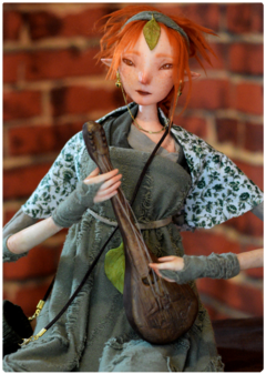 Niiv, the Storyteller - Art Doll Sculpture | Elven Dreams Collection - TerraTundra - Artes Mágicas