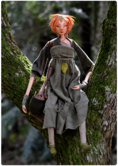 Image of Niiv, the Storyteller - Art Doll Sculpture | Elven Dreams Collection