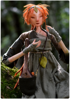 Niiv, the Storyteller - Art Doll Sculpture | Elven Dreams Collection - online store