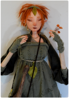 Niiv, the Storyteller - Art Doll Sculpture | Elven Dreams Collection - buy online