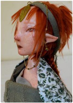 Niiv, the Storyteller - Art Doll Sculpture | Elven Dreams Collection - online store