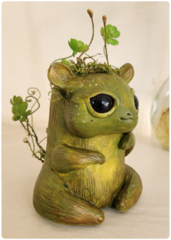 Art Doll SEA'RI, the Solar Plant Creature - OOAK Eco Sculpture with biophilic design - FREE shipping - buy online