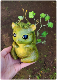 Art Doll SEA'RI, the Solar Plant Creature - OOAK Eco Sculpture with biophilic design - FREE shipping on internet