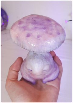 Art Doll PINYAN, Baby Mushroom Being Iridescent Pastel - Magic Fungus OOAK Sculpture - buy online