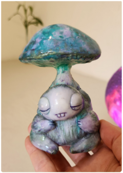 Art Doll Baby Mushroom Being - Magic Fungus OOAK Sculpture