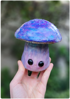 Art Doll Sipi, Mushroom Being with Ecomaterials - OOAK Fungus Sculpture - buy online