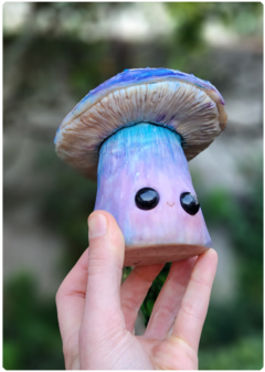 Art Doll Sipi, Mushroom Being with Ecomaterials - OOAK Fungus Sculpture on internet