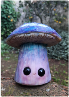 Art Doll Sipi, Mushroom Being with Ecomaterials - OOAK Fungus Sculpture - online store