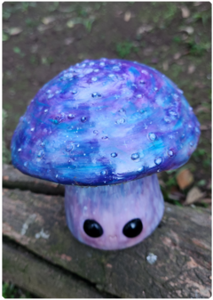 Image of Art Doll Sipi, Mushroom Being with Ecomaterials - OOAK Fungus Sculpture