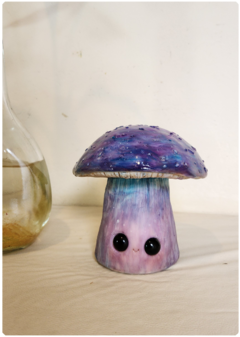 Art Doll Sipi, Mushroom Being with Ecomaterials - OOAK Fungus Sculpture