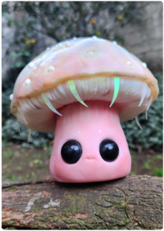 Art Doll Sonyara, Mushroom Being with Ecomaterials - OOAK Fungus Sculpture - buy online