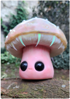 Art Doll Sonyara, Mushroom Being with Ecomaterials - OOAK Fungus Sculpture - online store