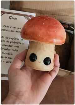 Art Doll Telio, Mushroom Being with Ecomaterials - OOAK Fungus Sculpture on internet