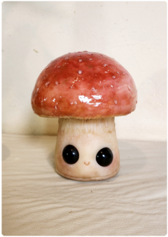 Art Doll Telio, Mushroom Being with Ecomaterials - OOAK Fungus Sculpture - buy online