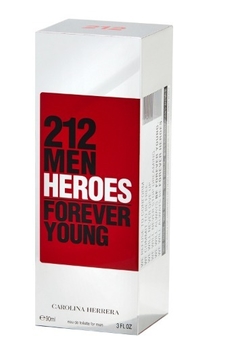 212 Men Heroes Carolina Herrera Eau de Toilette - Perfume Masculino 90ml na internet