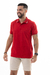 CAMISA POLO MALHA SUEDINE - VERMELHO CLARO