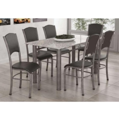 Conjunto de Mesa Max 6 Cadeiras Elegance