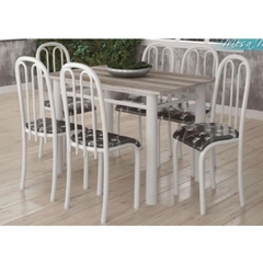 Conjunto de Mesa Max 6 Cadeiras Plaza