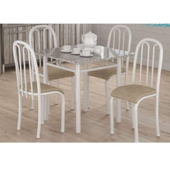 Conjunto de Mesa Plus 4 Cadeiras Plaza