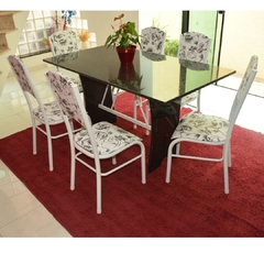 Conjunto de Mesa Coluna 6 Cadeiras Elegance