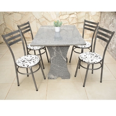 Conjunto de Mesa Coluna 4 Cadeiras Veneza