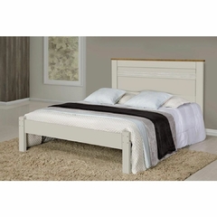 Cama Casal De Madeira Dalas Off White Madeirado