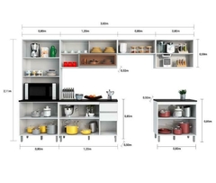 COZINHA MODULADA DUBAI II - Móveis a Pronta Entrega | BEM BARATO MÓVEIS E ESTOFADOS