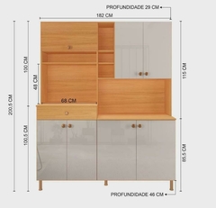 KIT COZINHA ANDREA - Móveis a Pronta Entrega | BEM BARATO MÓVEIS E ESTOFADOS