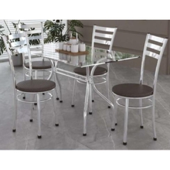 Conjunto de Mesa Plus 4 Cadeiras Veneza