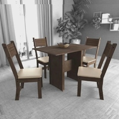 Mesa de Jantar c 4 Cadeiras Talita 110X80cm Nice Linho