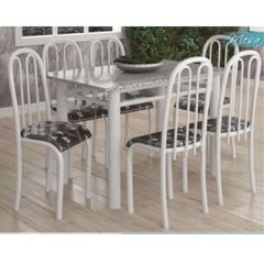 Conjunto de Mesa Max 6 Cadeiras Plaza