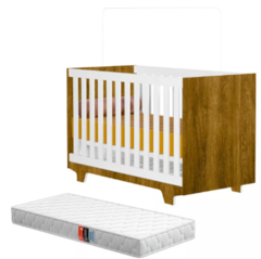 Tigus Life 3922 Convencional berço life mini cama com colchão infantil para quarto de menino e menina cor Marrom - Móveis a Pronta Entrega | BEM BARATO MÓVEIS E ESTOFADOS