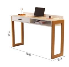 Escrivaninha Com Gaveta E Entrada Usb Integrada 1,30m Jb 6055 Off White / Nature na internet