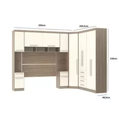 Guarda Roupa Modulado de Canto 11 Portas 6 Gavetas Master - Luciane - Móveis a Pronta Entrega | BEM BARATO MÓVEIS E ESTOFADOS