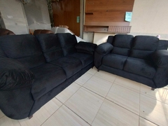 Conjunto de Sofá 3 e 2 lugares Preto