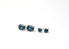 Aretes de topacio London blue de 4.6ct