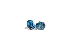 Aretes de topacio London blue de 4.6ct