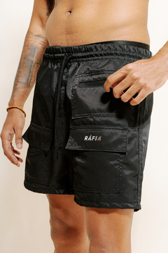 SHORT CARGO PRETO TACTEL - Estilo Ráfia