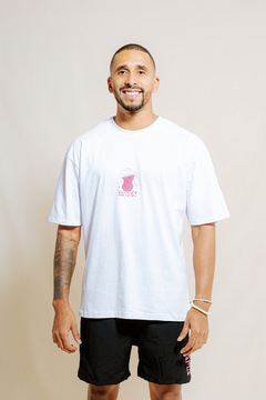 CAMISETA OVERSIZED RÁFIA 07 BRANCO