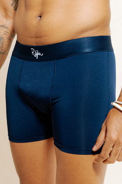 CUECA BOXER DRY AZUL MARINHO - Estilo Ráfia