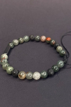 PULSEIRA GREY DE PEDRA SANGUE NATURAL na internet