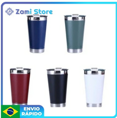 #102 - 473ml Stainless Steel Hot Coffee Beer Opener Hot Coffee Iced Premium Colors - Produto Pronta Entrega Brasil.