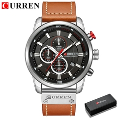 #03 - CURREN Fashion Date Quartz Men Watches Top Brand Luxury Male Clock Chronograph Sport Mens Wrist Watch Hodinky Relogio Masculino - loja online