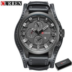 #08 - CURREN Men's Watches Top Brand Luxury Fashion&Casual Business Quartz Watch Date Waterproof Wristwatch Hodinky Relogio Masculino - FRETE GRÁTIS TODO BRASIL. - Petiscas da Shopee